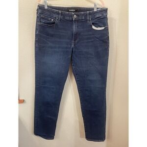 Express‎ Men's Blue Jeans Size 34x32 Classic Straight Casual Preppy Western